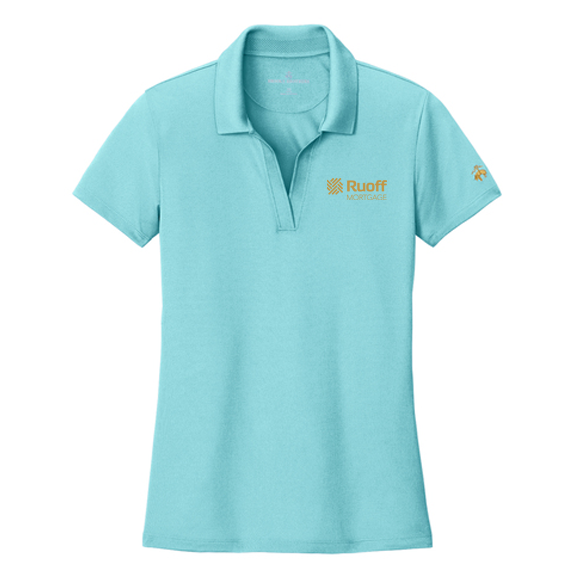 Brooks Brothers Women's Mesh Pique Performance Polo- Soft Mint