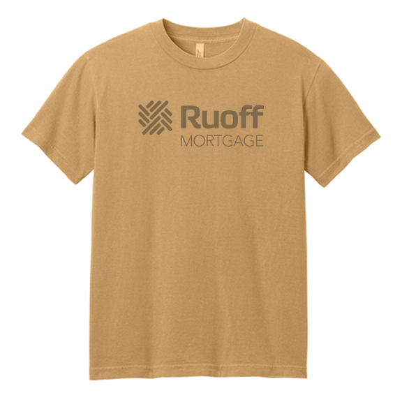 American Apparel Unisex Heavyweight Cotton T-shirt - Logo Drop- Mustard