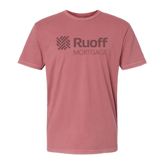 Next Level Soft Wash T-shirt- Logo Drop- Washed Mauve