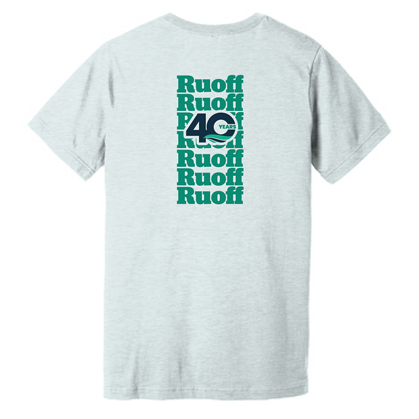 Ruoff 40th Anniversary Bella + Canvas Unisex Heather CVC Short Sleeve Tee