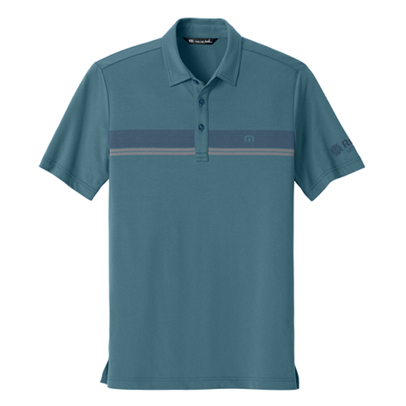 TravisMathew Glenview Stripe Polo- Stellar Blue
