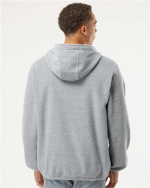 Burnside Polar Fleece Quarter-Zip Scuba Hooded Pullover