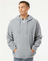Burnside Polar Fleece Quarter-Zip Scuba Hooded Pullover