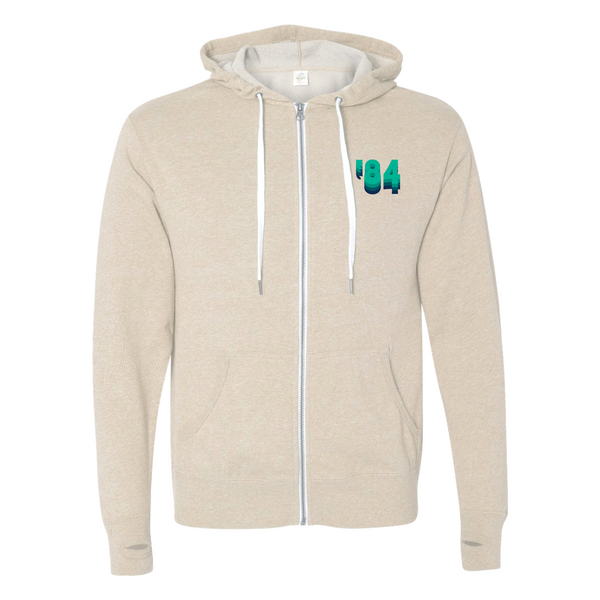 Independent Trading Co. Heathered French Terry Full-Zip Hooded Sweatshirt