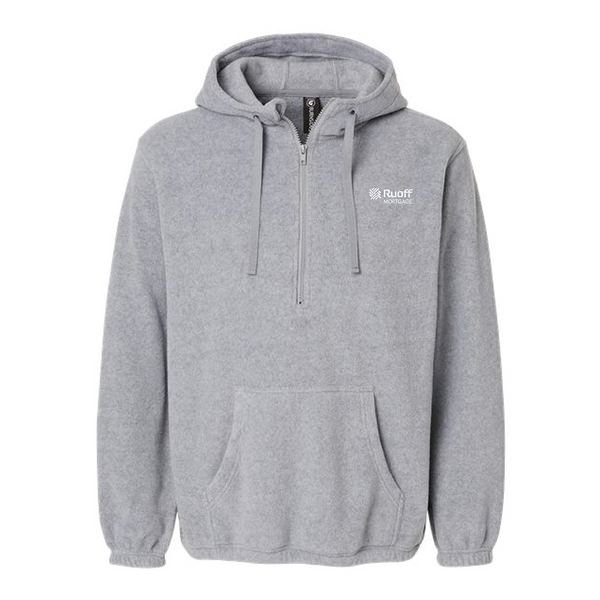 Burnside Polar Fleece Quarter-Zip Scuba Hooded Pullover